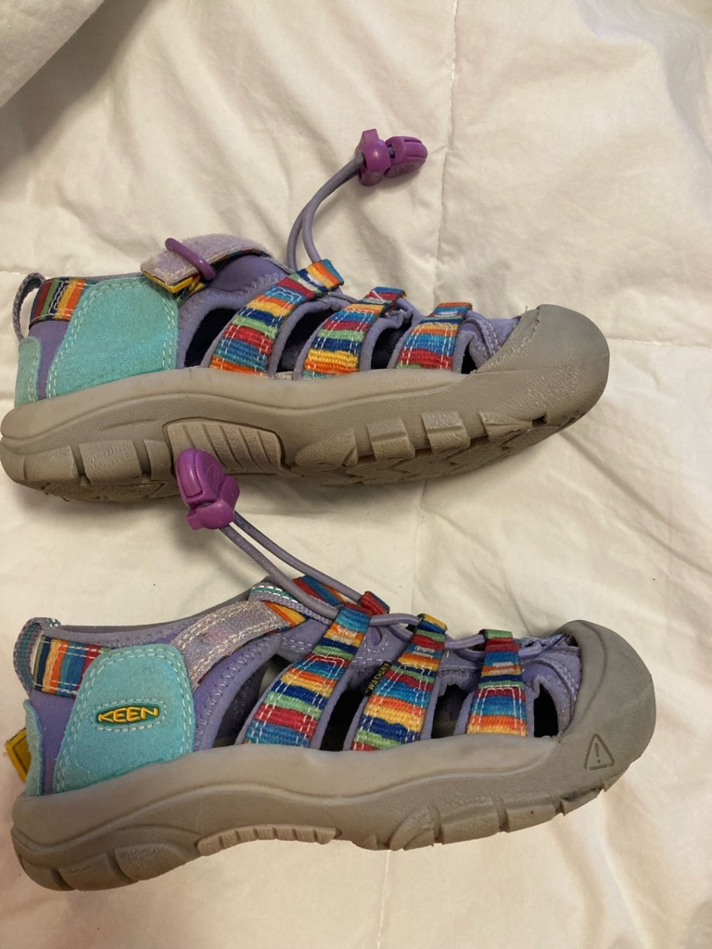 Keen Purple Kids Water Shoes with Rainbow Straps - Picture 4 of 6